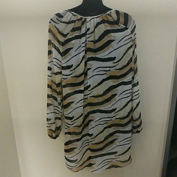 La Vie en Rose Aqua Sheer Animal Print Bathing Suit Coverup - Picture 5 of 8